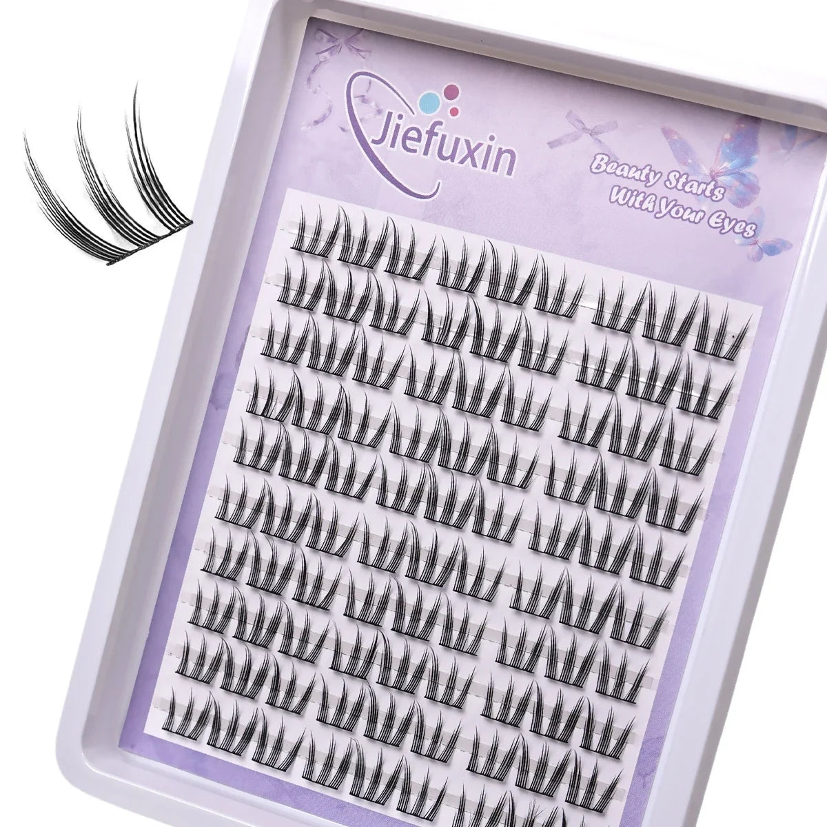 Natural Look DIY Lashes Extension Kit Cute Cat Paw False Eyelashes for Enlarged Eyes Make Up Eyelash Extension