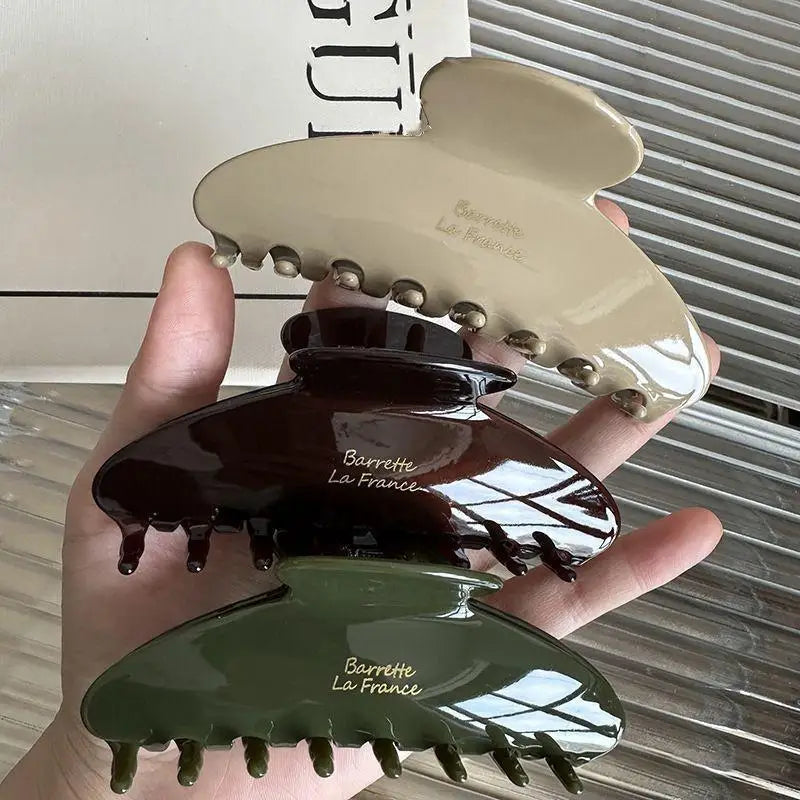 1Pc Large Crab Hair Clips Shark Clip Retro Korean Acetate Hair Claw Simple Hairpin Fashion Hair Accessories For Woman Girls.