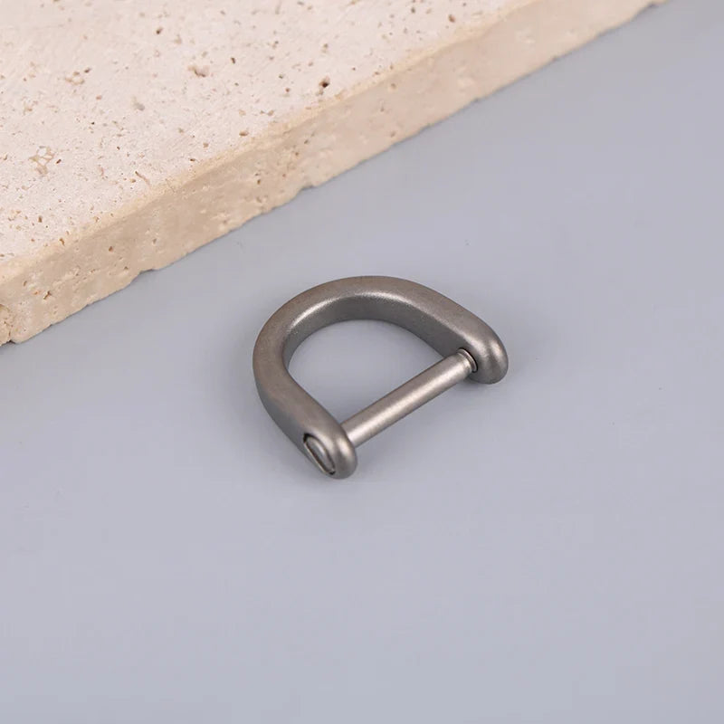 Titanium D Ring Key Shackle | U Shape Horseshoe Key Ring for Car Fob and DIY Leather Key Organizer