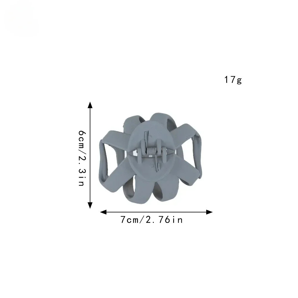 Frosted Octopus Hair Claw Solid Color Ponytail Clip Korean Simple Women Girls Non-Slip Shark Claw Irregular Hair Accessories