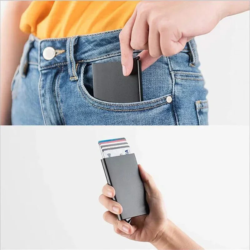 RFID Smart Wallet Card Holder | Metal Pop Up Minimalist Wallet