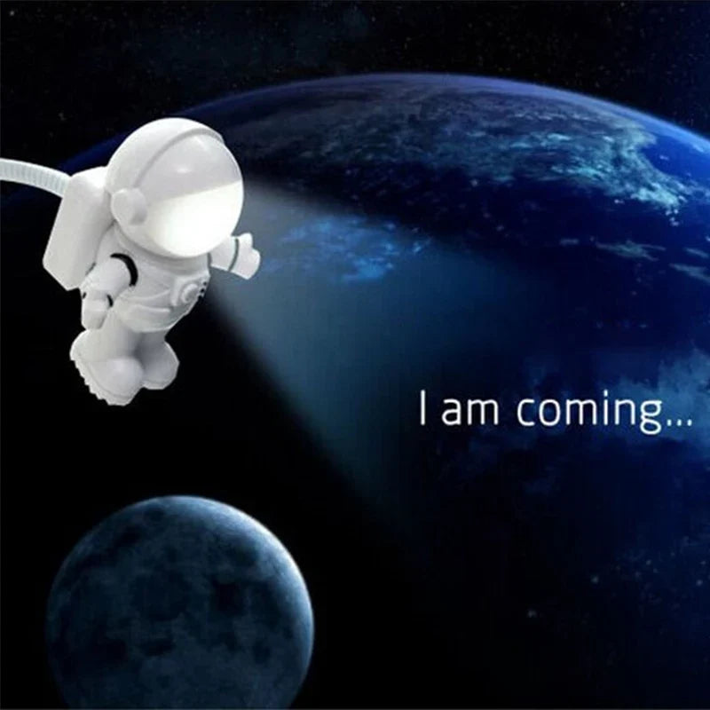 Astronaut LED Desk Lamp | USB Flexible Night Light with Eye Protection