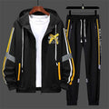 Men’s Printed Cardigan & Pants Tracksuit Set