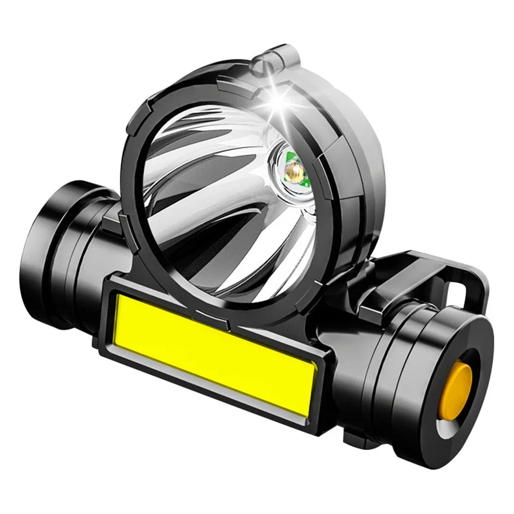 Rechargeable Headlight with COB LED | Waterproof Fishing and Camping Headlamp