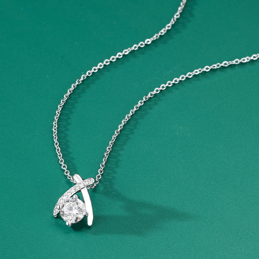 New 925 Silver Necklace Pendant Shining Zircon For Women Sterling-Silver Classics Fashion Wedding Engagement Jewelry Party Gift