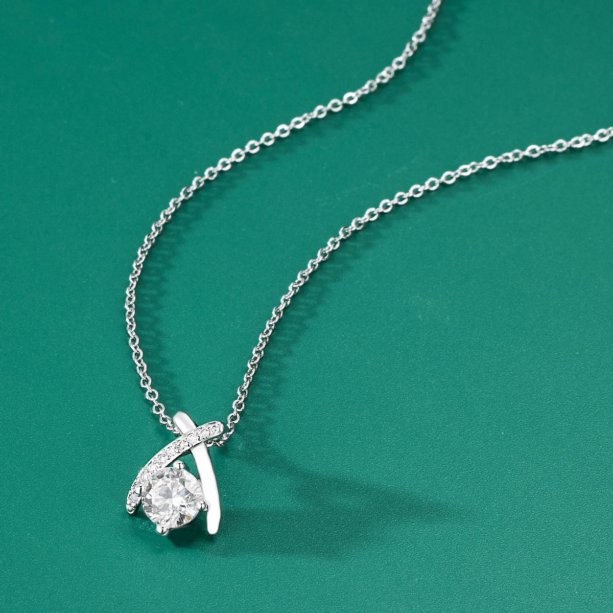 New 925 Silver Necklace Pendant Shining Zircon For Women Sterling-Silver Classics Fashion Wedding Engagement Jewelry Party Gift