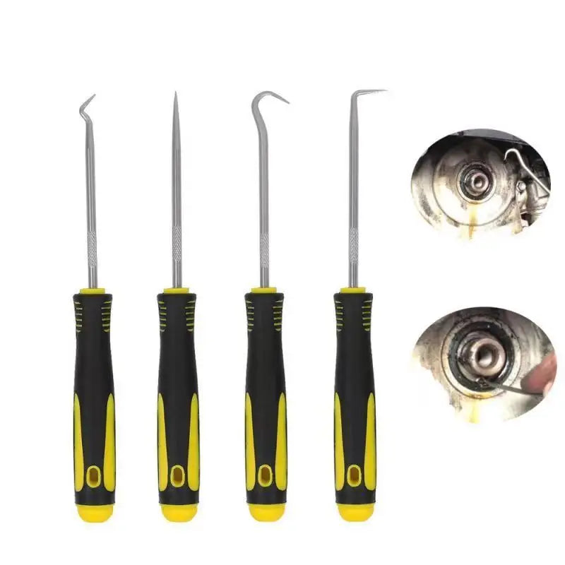 4 Pieces Long Pick & Hook Set Gasket Puller Pick Tools for Removing Car Auto Oil Seal O-Ring Seal Tools