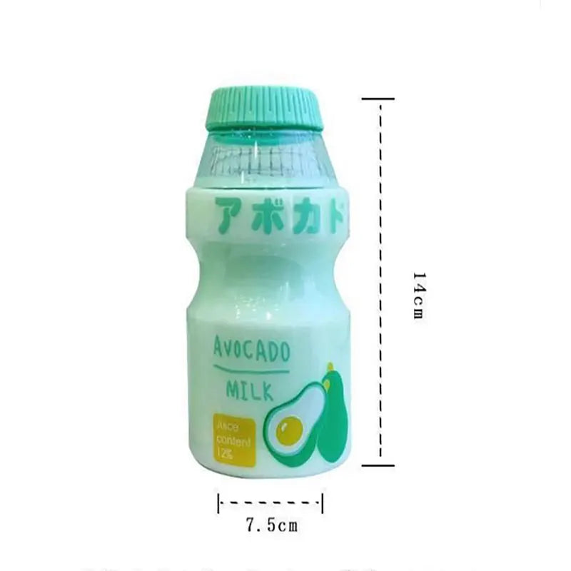 480ml Plastic Cute Yogurt Water Bottle | Yakult Shape Kawaii Milk Carton Shaker