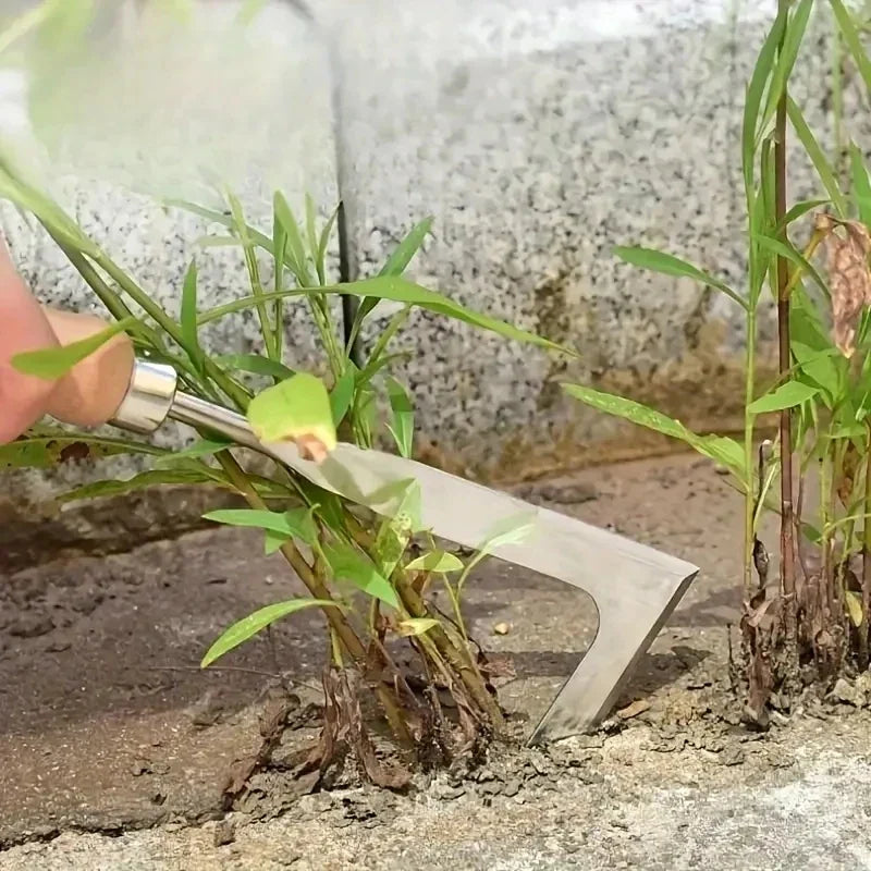 Heavy-Duty Carbon Steel Hand Shovel | Ergonomic Weeding Tool for Cracks and Gardens