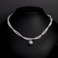 New Women's Fashion Pearl Necklace French Vintage Pearl Necklace Double Lock Bone Chain Collar Jewelry Accessories