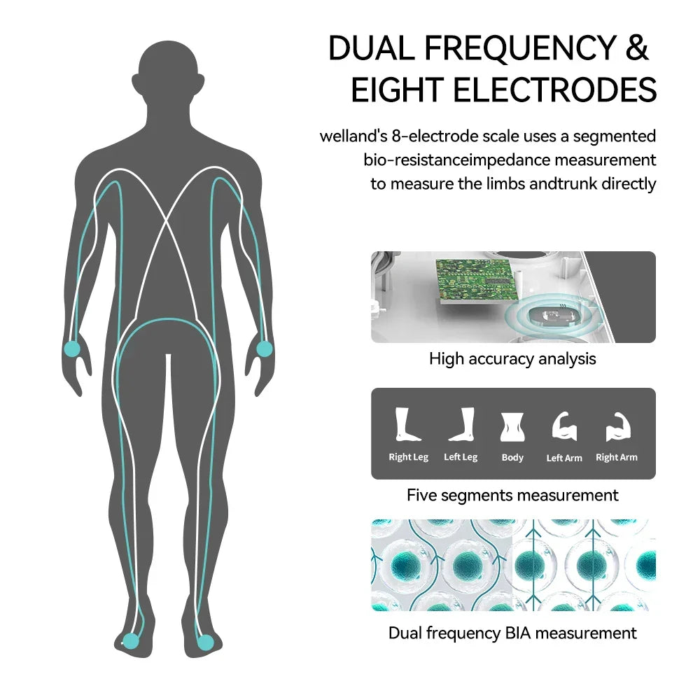 Smart Body Fat Scale with Handle Black