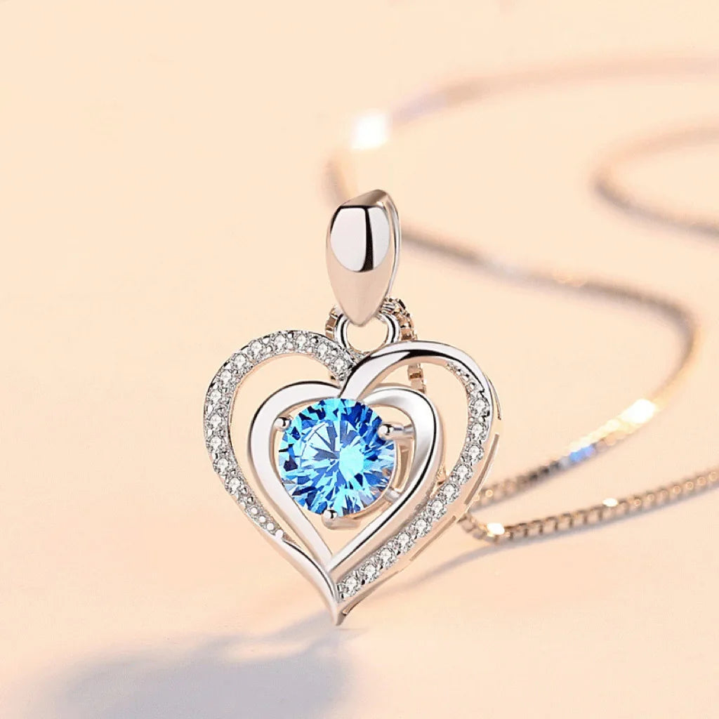 925 Sterling Silver 18k Gold Plated Necklace Single Sparkling Zircon Clavicle Chain for Women Wedding Silver Jewelry