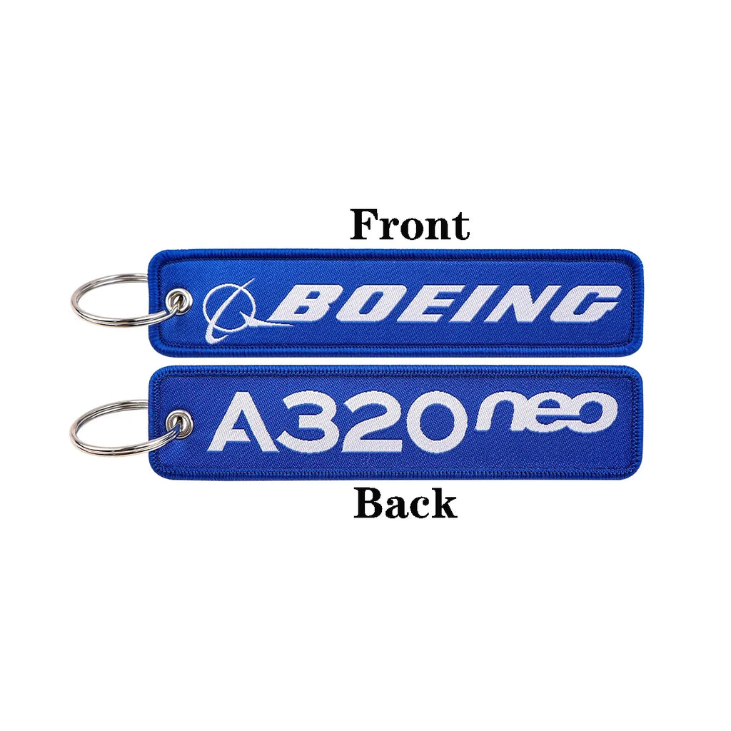 Airline Embroidery Key Fob | Stylish Keychain for Bags and Backpacks