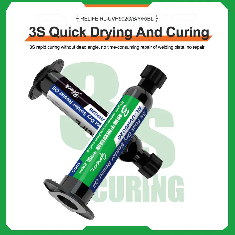 RELIFE 3 Seconds Quick Drying UV Oil | PCB Repair & Solder Mask Tool