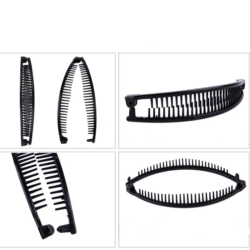 Solid Color Ponytail Hoder Hair Clamp Banana Hair Clips Women Hair Claw Barrettes Hairpins Fashion Styling Accessories for Girl