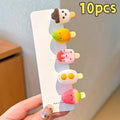 ✰✪10Pcs Hair Accessory Cute Mini Ice Cream Transparent Funny Hair Clip For Women Bangs And Hair Tidying Duckbill Clip