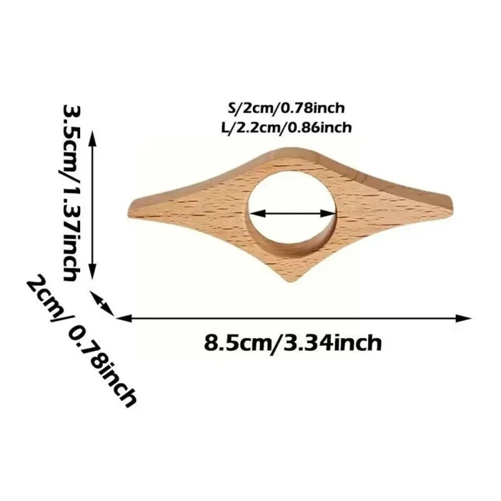 Solid Wood Thumb Book Support Book Page Holder Reading Finger Ring Page Clamp Convenient Bookmark School Office Supplies
