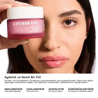 Cream Co. Hydrating Facial Moisturizer Set for Sensitive Skin: Hyaluronic Acid, Niacinamide, Vegan Skincare - Repair & Protect, Improve Skin Texture