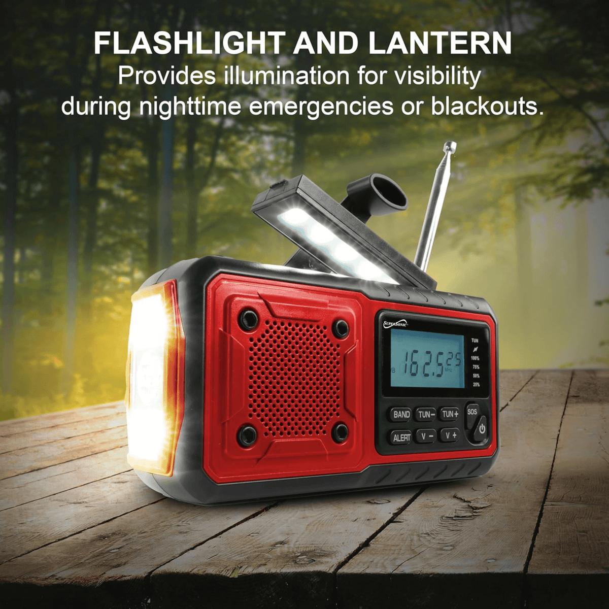 Supersonic Guardian Multi-Powered Emergency Radio with NOAA