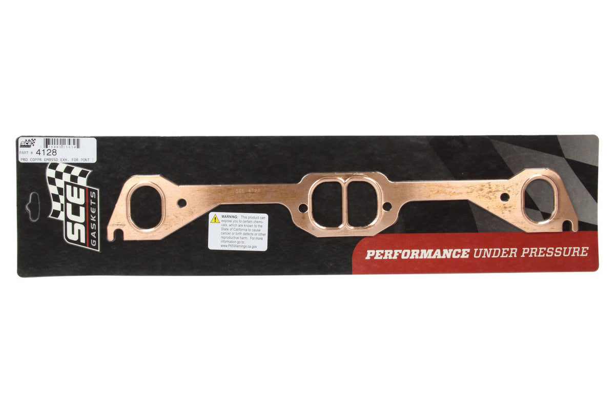 Pontiac D-Port Copper Exhaust Gasket Set - 4128