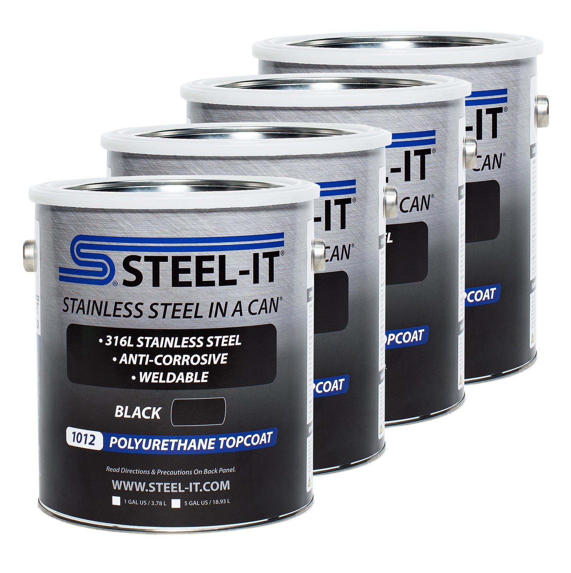 Black Polyurethane Case 4 x 1 Gallon - CASE1012G