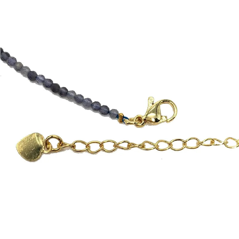 Faceted Gemstone Bead Choker Necklace and Bracelet Set | Natural Stone Jewelry for Men and Women