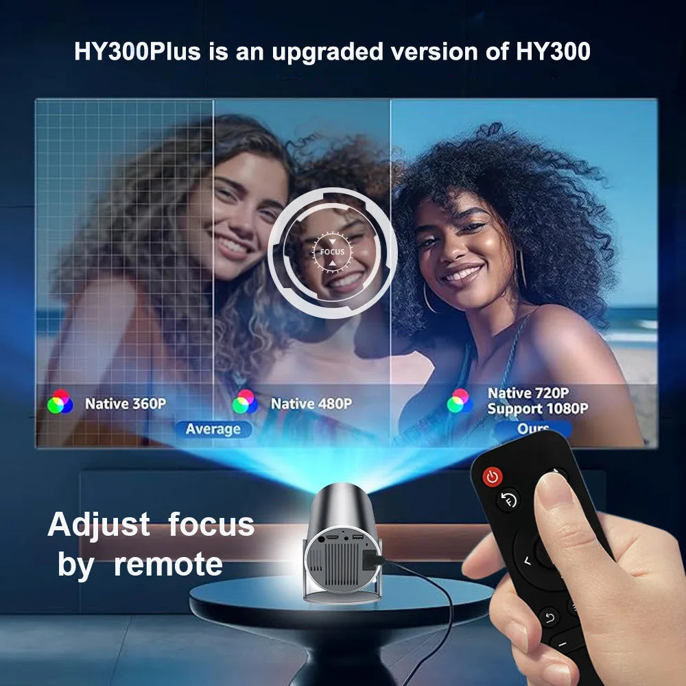 NNEOBA HD 4K-Supported Android LED Projector Black