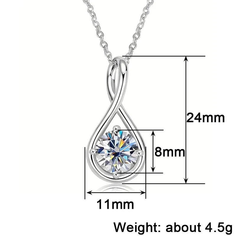 Huitan Women Pendant Necklace Inlaid Shiny Cubic Zirconia Silver Color/Gold Color Wedding Party Daily Trendy Accessories