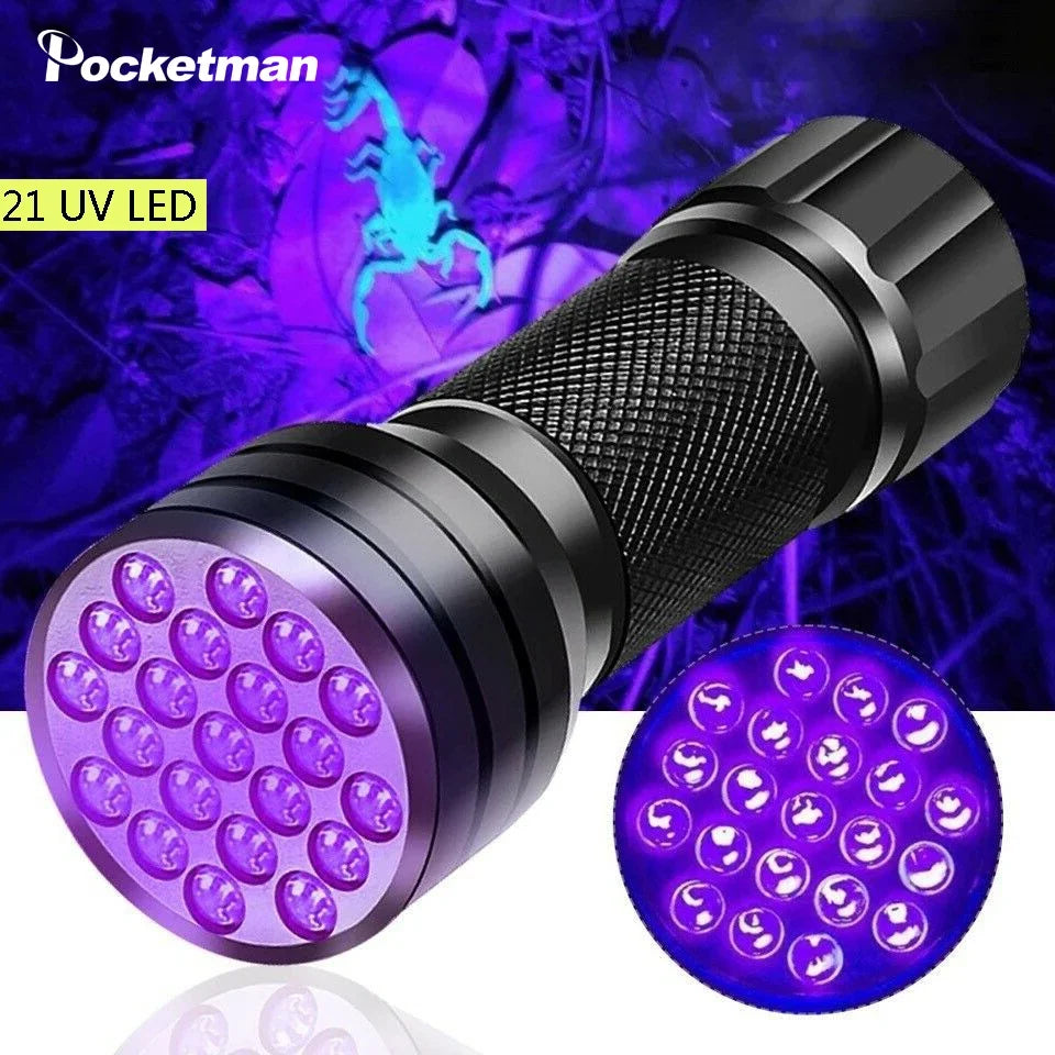 UV Flashlight 395nm | Black Light Detector for Pet Urine and Stains