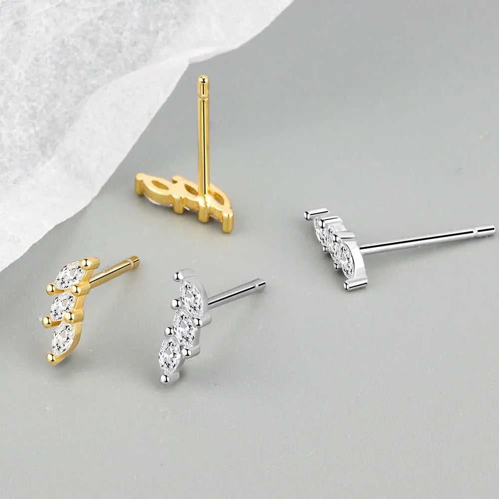 Gold Circle Hoop Earrings Set | Stainless Steel Zircon Flower Stud Jewelry