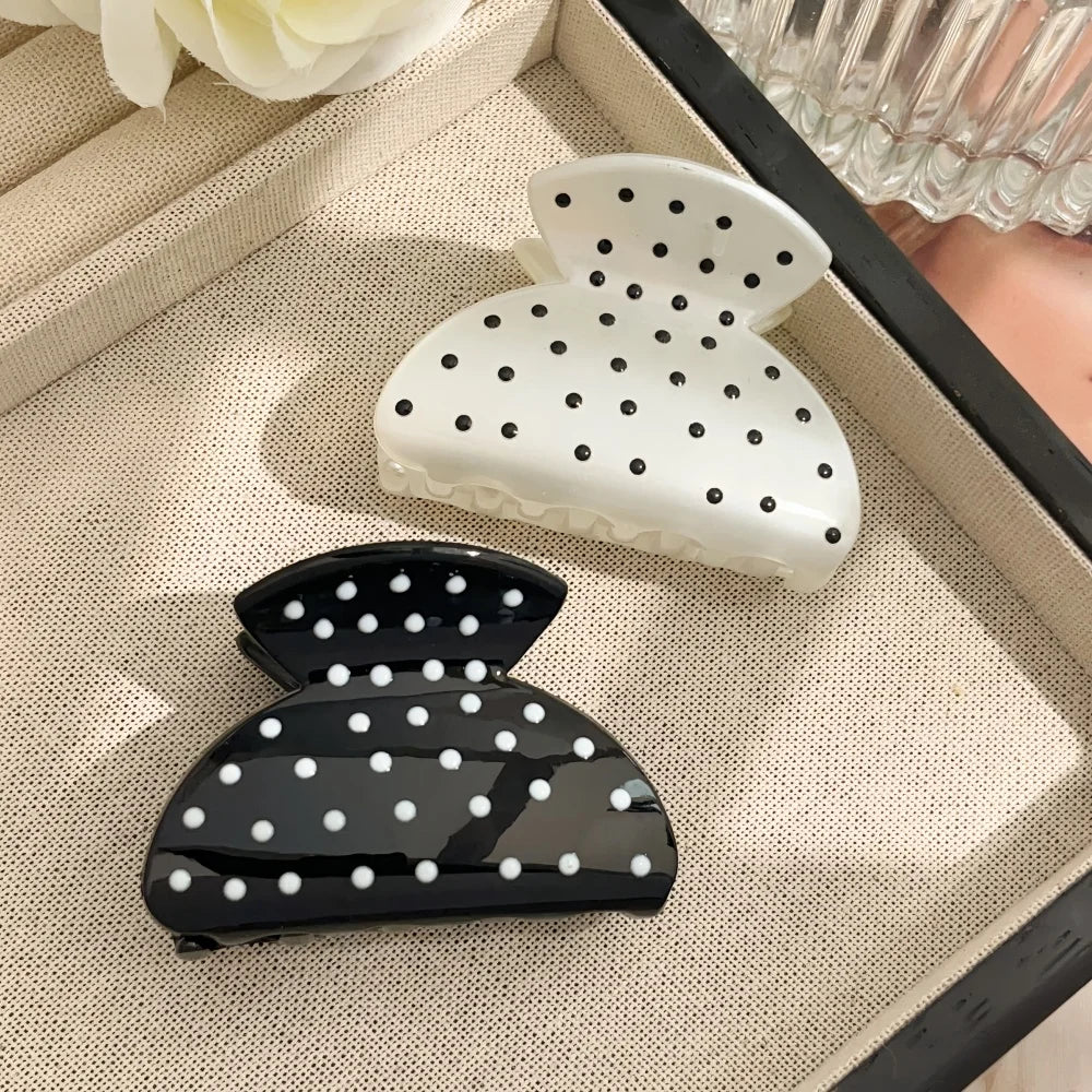19 Styles Hair Claw Clips for Women Flower Cross Dots Heart Geometric Chic Barrettes Grip Hair Accessories Headwear
