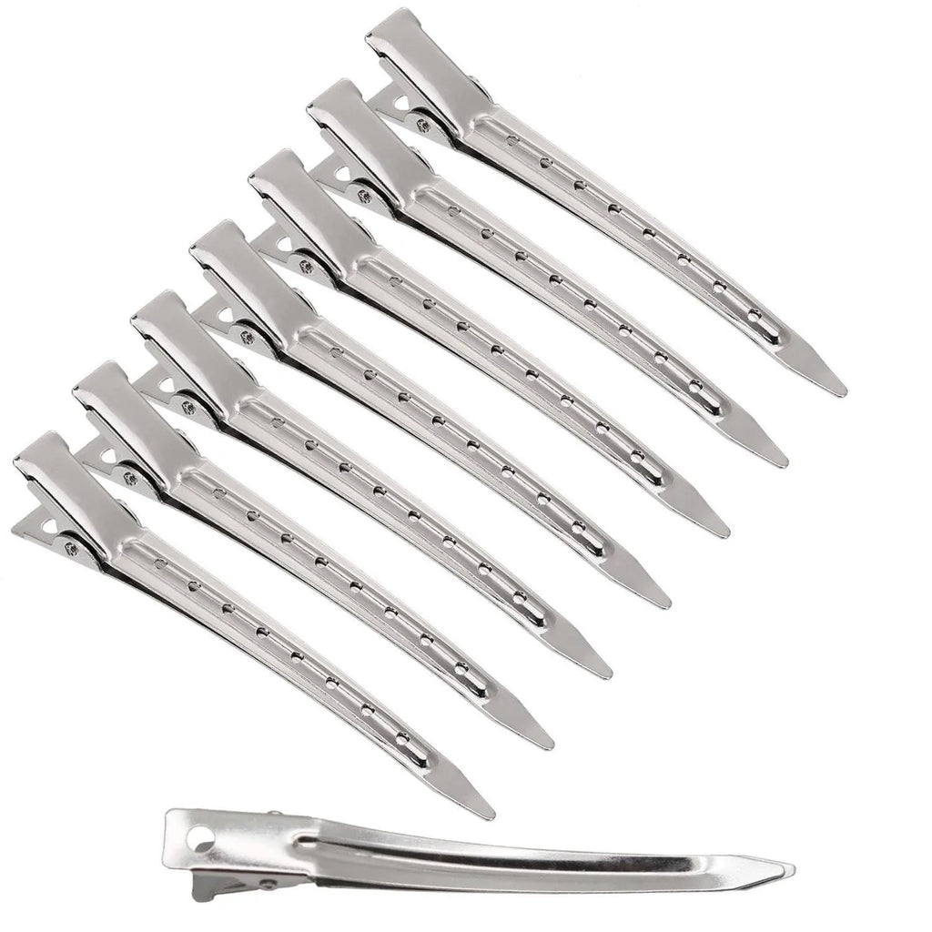 Hair Salon Hair Clips Metal Duckbill Crocodile Curling Hair Styling Clips Barber Shop Hair Positioning Clips Women Hair Clips