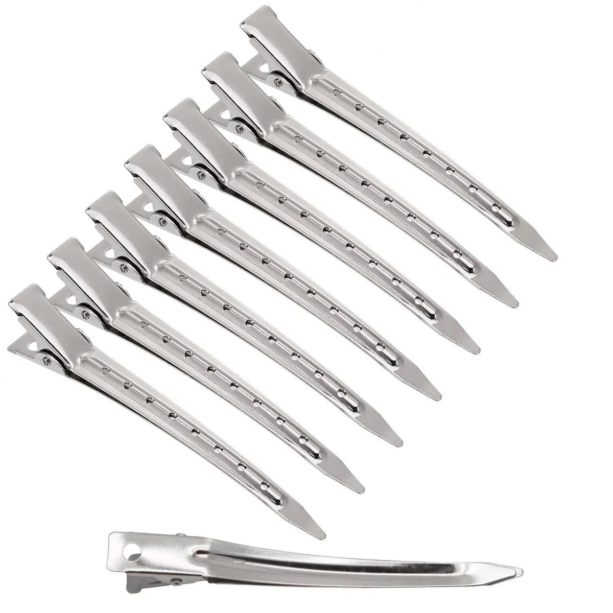 Hair Salon Hair Clips Metal Duckbill Crocodile Curling Hair Styling Clips Barber Shop Hair Positioning Clips Women Hair Clips