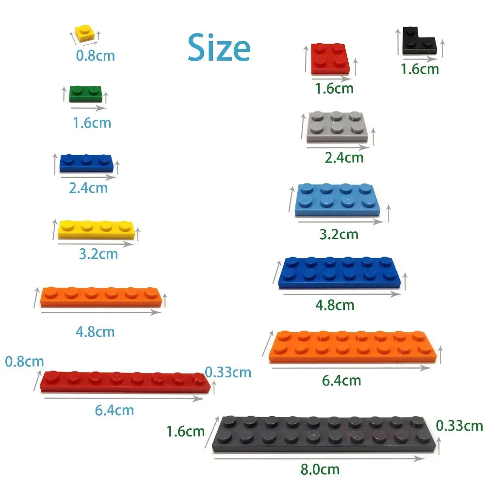 60pcs DIY Building Blocks Thick Figures Bricks 2x2 Dots | Educational Creative Toy for Children