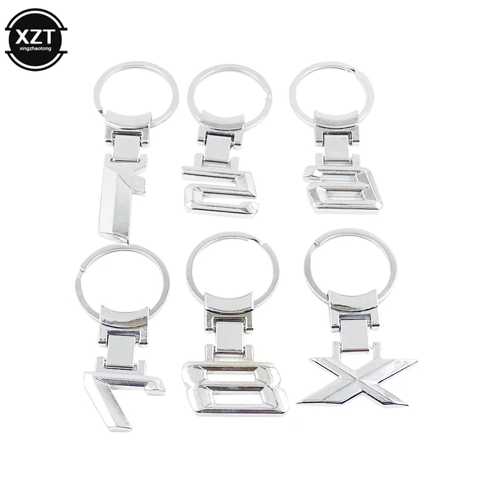 Zinc Alloy Number Emblem Keychain | Car Key Ring for BMW Models