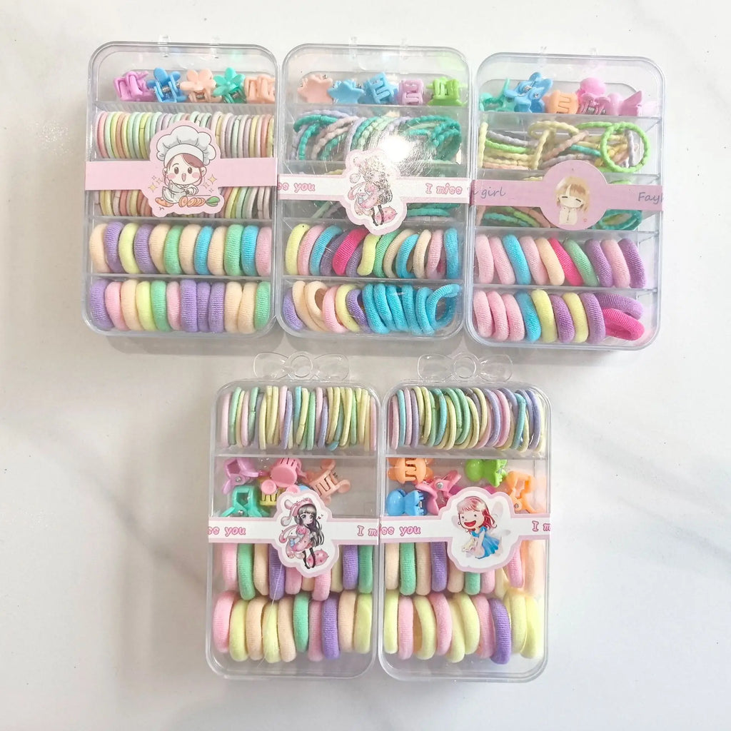 A large quantity of children's cute hair accessory set. Children's hair accessory combination set