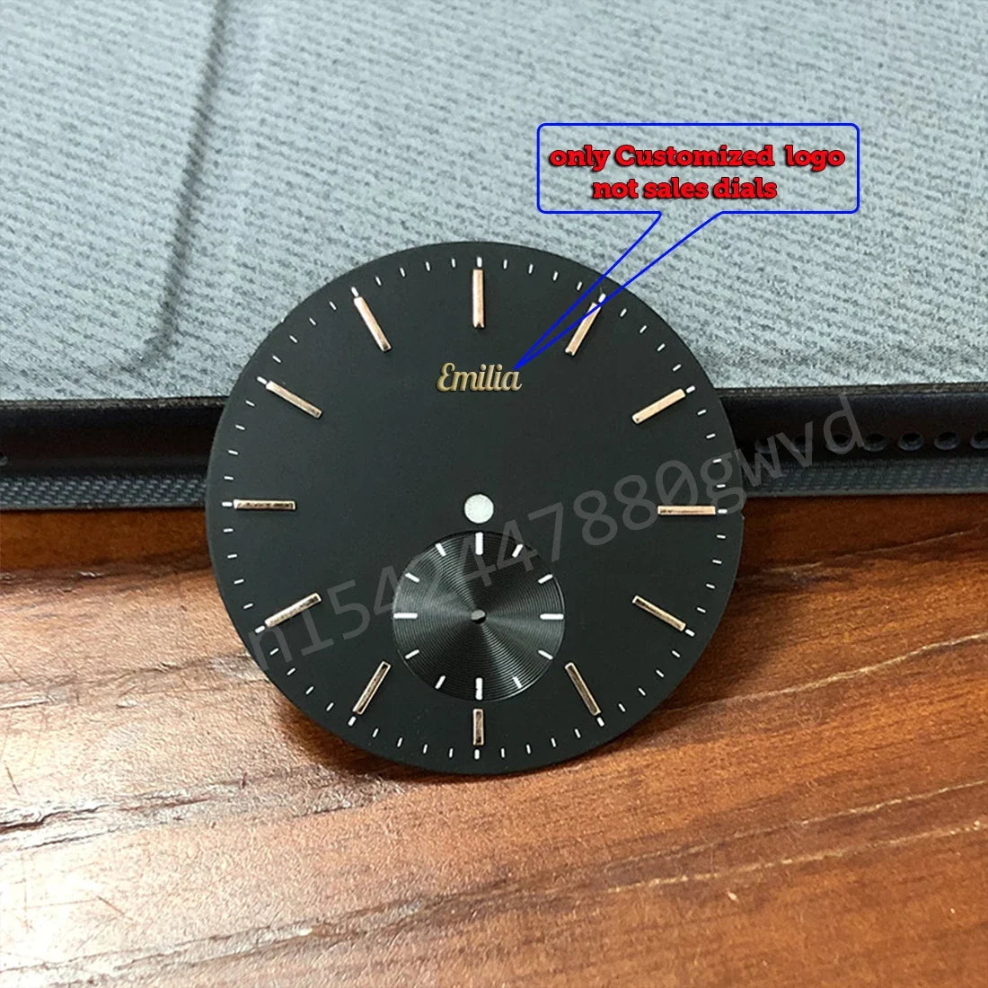 custom watch logo dial time sticker personalized gold silver metal transfer small mini 3d logo DIY name carve flat ultrath