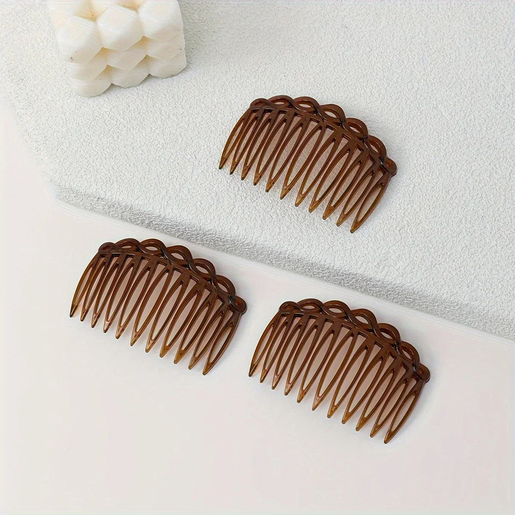 Teeth Plastic Hair Side Comb Vintage Twist Comb French Style Hair Clip Comb Hair Accessories For Women