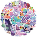 50PCS Colorful Starry Sky Cat Waterproof Graffiti Stickers | Decals for Helmet, Bicycle, Laptop, and More