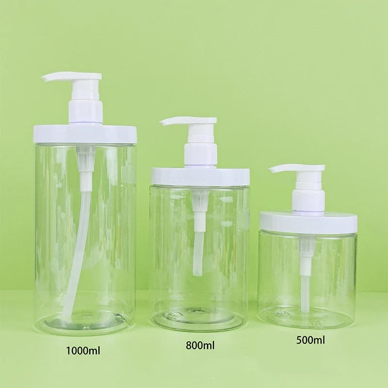 Refillable Pump Dispenser Bottle | Wide Mouth Travel Size for Soap, Shampoo, and Lotion