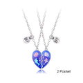 3 Pcs/set Best Friends Pendant Necklace For Woman Magnetic Adjustable Rainbow Daisy Lover Broken Heart Chain BFF Jewelry Gifts