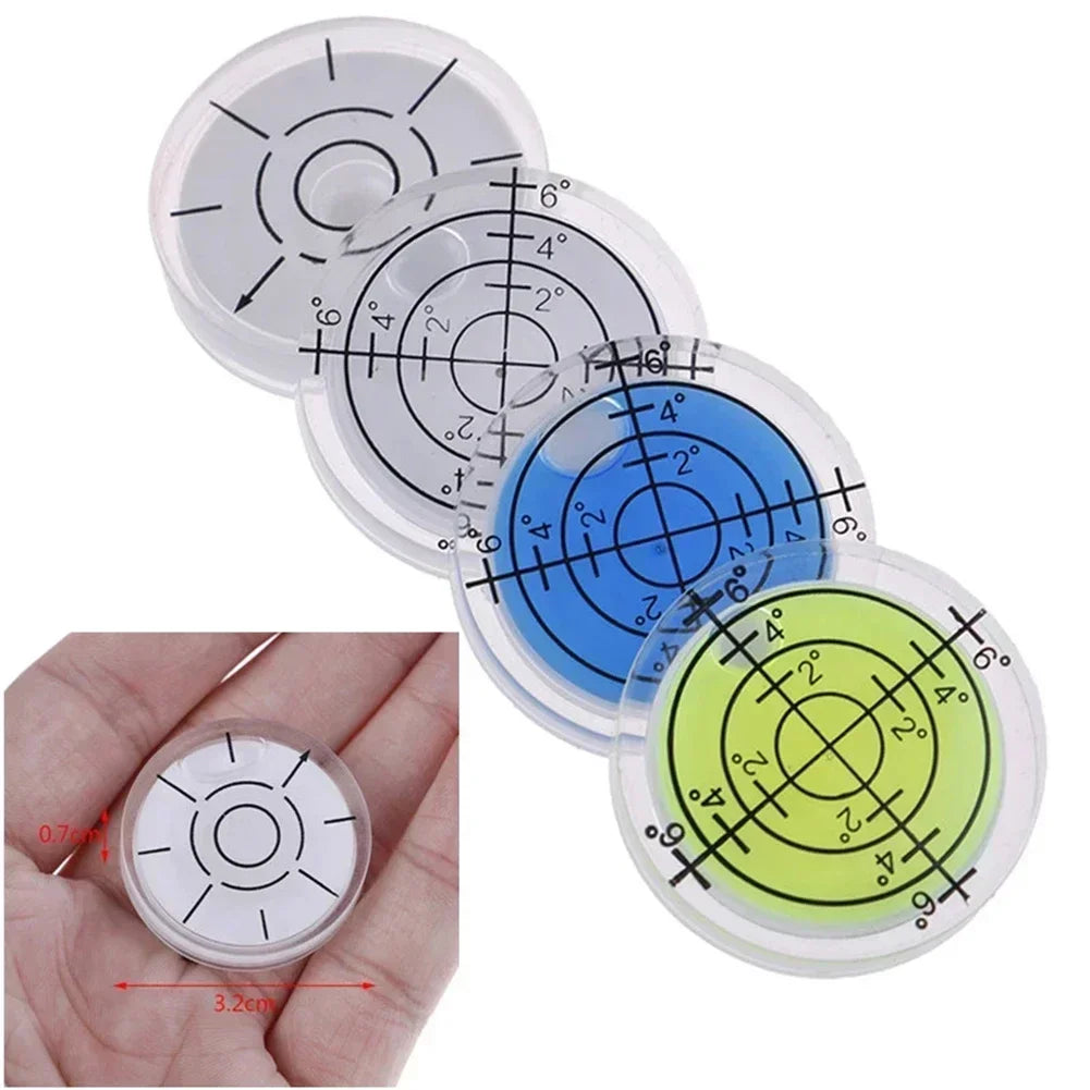 32mm Round Bubble Level | Universal Bullseye Level for Precision Measuring