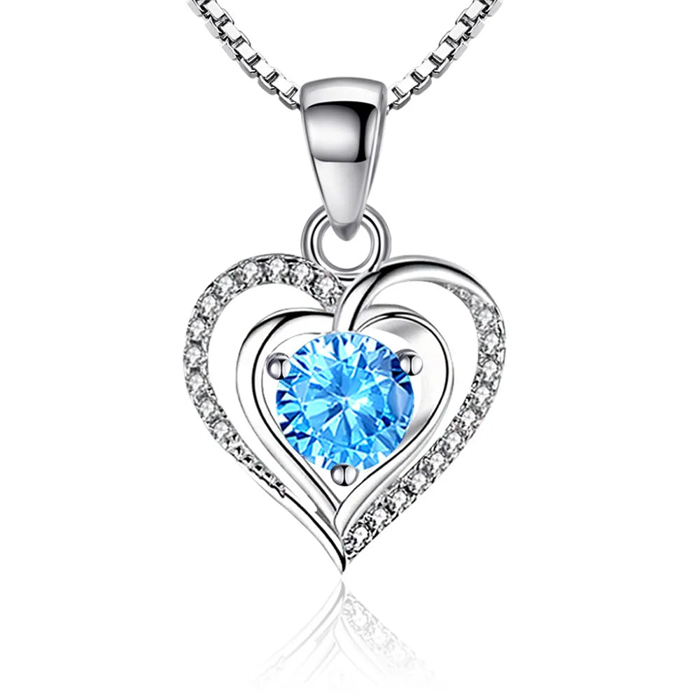 925 Sterling Silver 18k Gold Plated Necklace Single Sparkling Zircon Clavicle Chain for Women Wedding Silver Jewelry