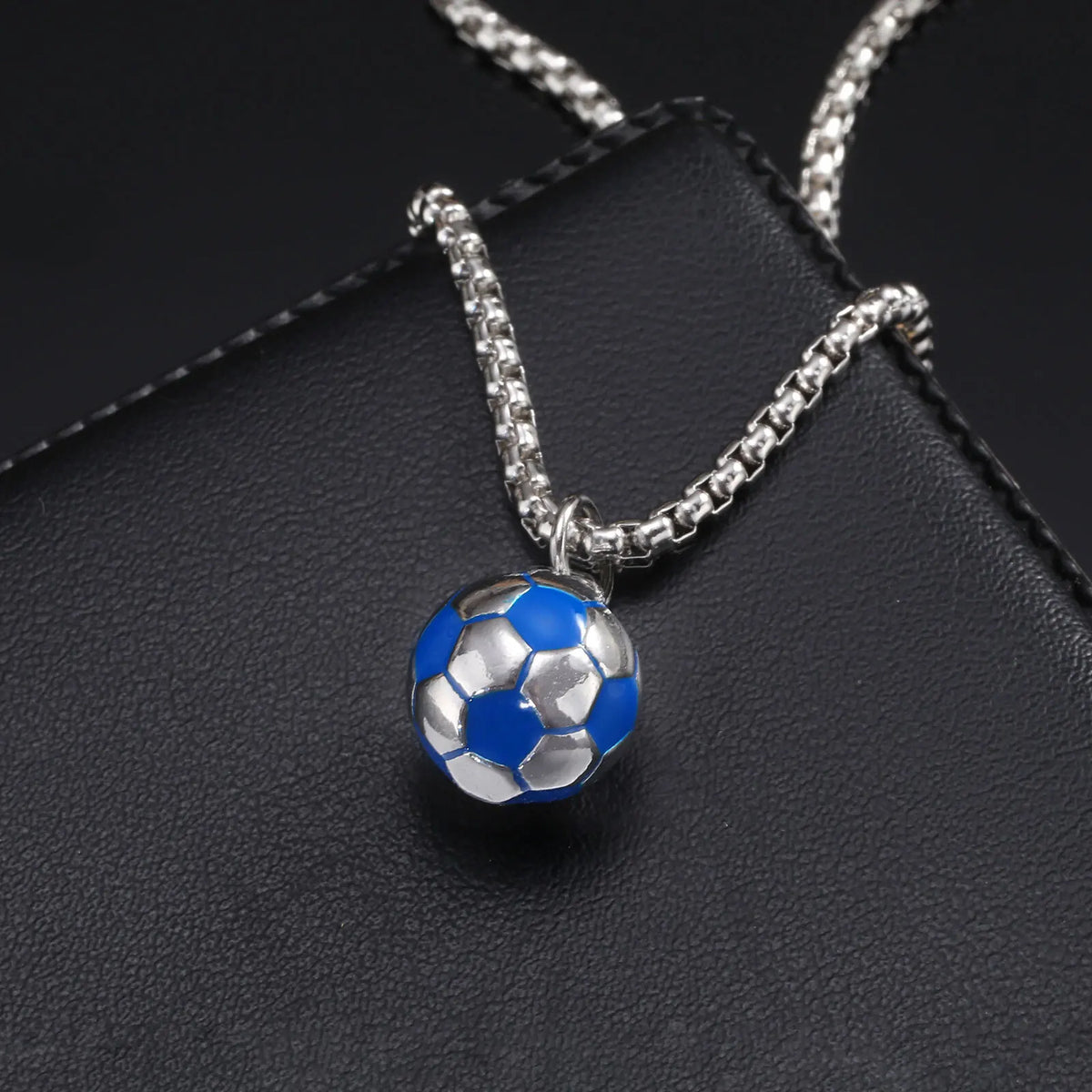 Lucky 3D Soccer Football Pendant Necklace for Men | Stainless Steel Sports Gift