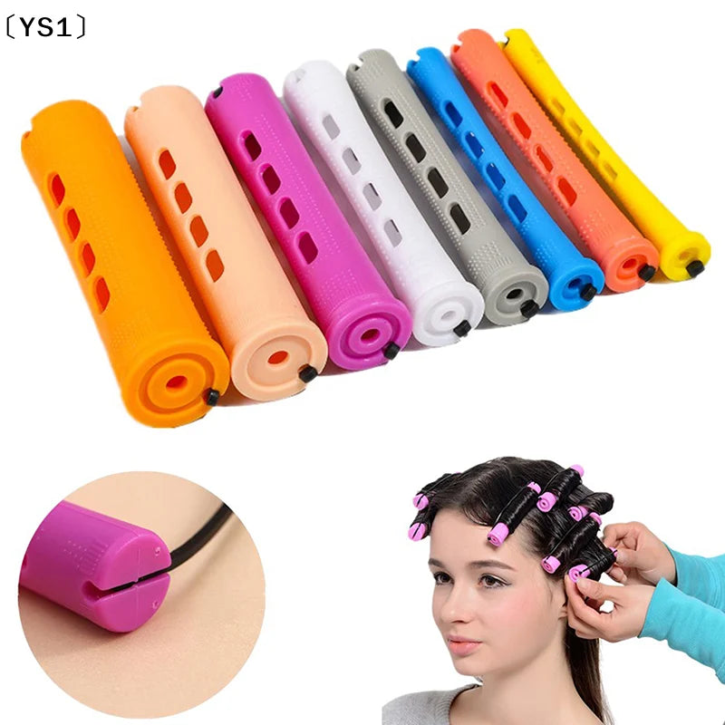 〔YS1〕12pcs Hair Perm Rods Short Cold Wave Rods Hair Curler No Heat Perming Rods Hair Curling Rollers Curlers Curling Hair Tools