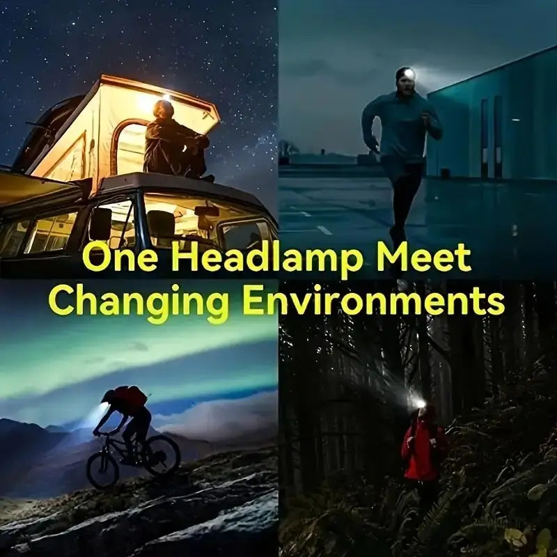 3W White Red Strobe Light LED Headlamp | Lightweight Portable Headlamp for Outdoor Hiking, Camping, and Climbing