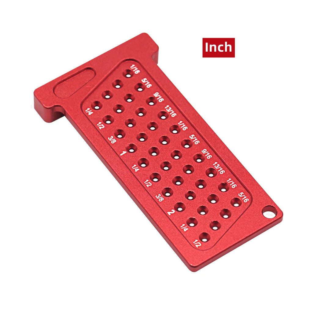 Woodworking Precision Hole Scribe T-Ruler | Aluminum Pocket Cross Calibration Tool for DIY Measuring
