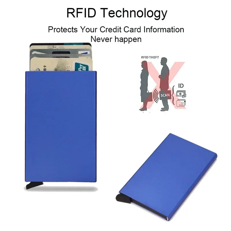 Pop Up Minimalist Smart Wallet | Thin Slim RFID Credit Card Holder for Men Women
