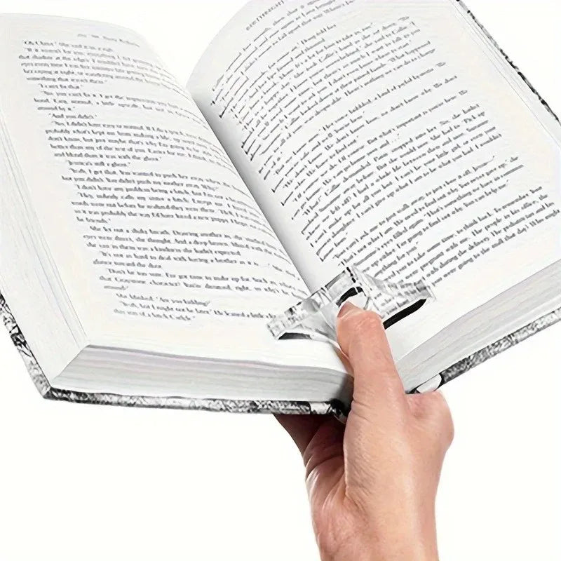 Clear Acrylic Book Page Holder Thumb Reading Helper Reusable Page Spreader Book Holder for Reading Notebook Sheet Fixing