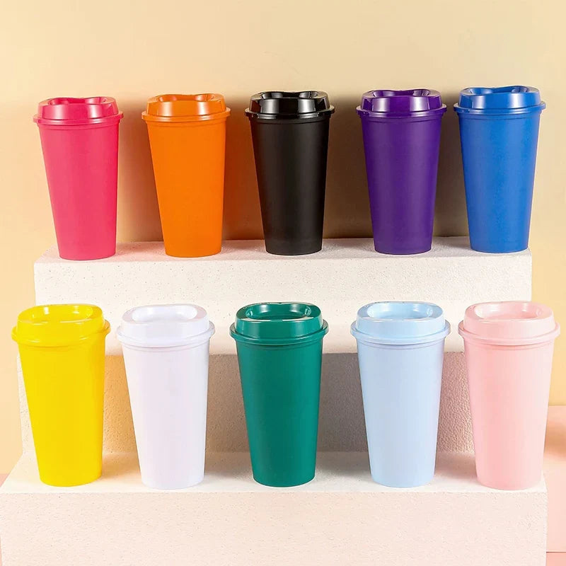 Durable Shatterproof Coffee Mug with Spill-Proof PP Lid | Travel Bottle